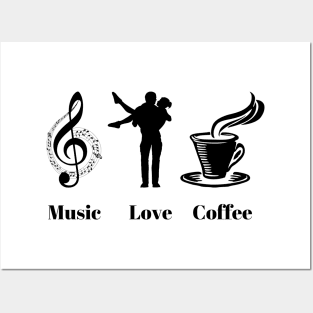 Music Love Coffee Posters and Art